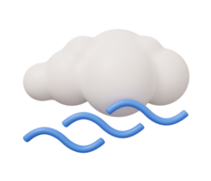 vento nube 3d tempo metereologico png