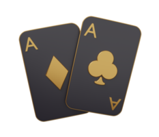 ace deux cartes 3d png