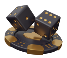 casino chip dice 3d png