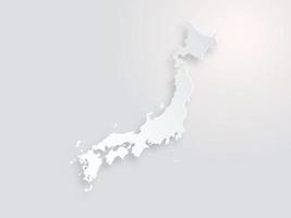 High detailed vector map on a gray background. Japan map