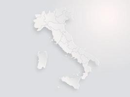 alto detallado vector mapa en un gris antecedentes. Italia mapa