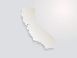 High detailed vector map on a gray background. California map