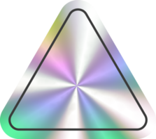 Holographic stickers triangle shape. Hologram labels and badge empty. png