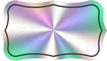 holographisch Aufkleber retro Form. Hologramm Etiketten und Abzeichen leer. png