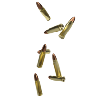 The Bullets falling png image for war or crime concept