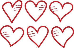 Illustration of Different Heart Styles Background vector