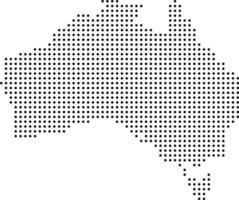 Australia Map Dot Pattern vector