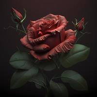 flor Rosa ai generado foto