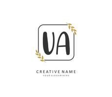 U A UA Initial letter handwriting and  signature logo. A concept handwriting initial logo with template element. vector