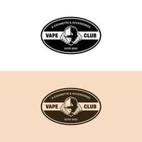 logotipo de vapor. plantilla de diseño de logotipo de cigarrillos electrónicos para fumadores vector