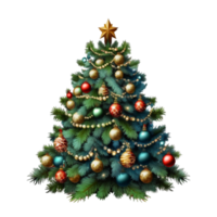 bellissimo Natale elementi con Natale alberi png