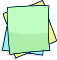 Colored post it note paper, rounded edges, sticky notes for reminders png