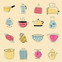 The Kitchen tool draw image for food or cooking concept vector