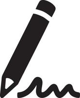 writing pen icon symbol in white background. Illustration of the sign pencil symbol vector image. EPS 10.