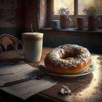 donut illustration AI Generated photo