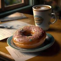 donut illustration AI Generated photo