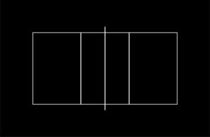 Layout of the Volleyball Court Field. Vector Illustration