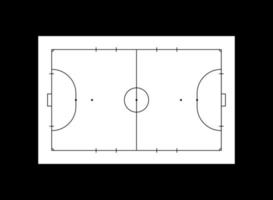 Futsal court or Indoor Soccer Field Layout for Illustration, Pictogram, Infographic, Background or for Graphic Design Element. Vector Illustration