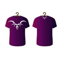 Dark purple metal t-shirt mockup. Shirt vector illustration design isolated on white