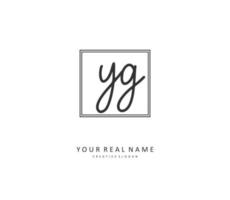 yg inicial letra escritura y firma logo. un concepto escritura inicial logo con modelo elemento. vector