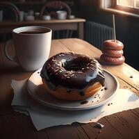 donut illustration AI Generated photo