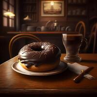 donut illustration AI Generated photo