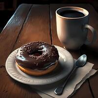 donut illustration AI Generated photo