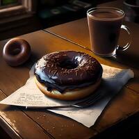 donut illustration AI Generated photo