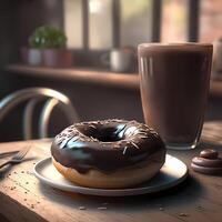 donut illustration AI Generated photo