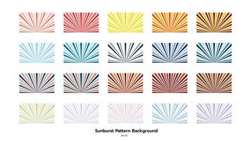 Sunburst pattern background, warm tones, cool tones, pastel, retro. vector