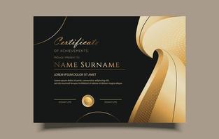 Luxurious Professional Certificate Design vector