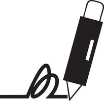 writing pen icon symbol in white background. Illustration of the sign pencil symbol vector image. EPS 10.