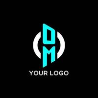 OM circle monogram logo vector