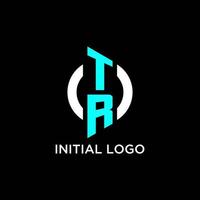 TR circle monogram logo vector