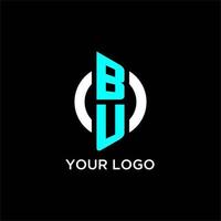 BU circle monogram logo vector