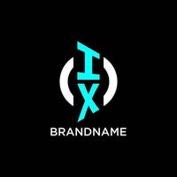 IX circle monogram logo vector