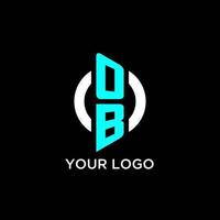 OB circle monogram logo vector