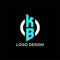 kb circulo monograma logo vector