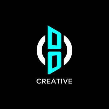 DO circle monogram logo vector