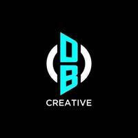 DB circle monogram logo vector