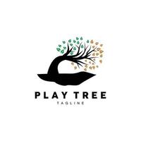 Tree Logo Design, Playground Vector, Education Tree Icon vector