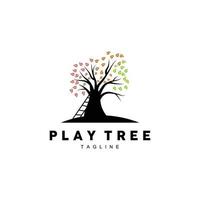 Tree Logo Design, Playground Vector, Education Tree Icon vector