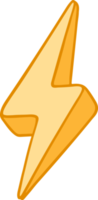 Lightning bolt, Thunderbolt, flat and doodle style png