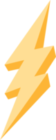 Lightning bolt, Thunderbolt, flat and doodle style png