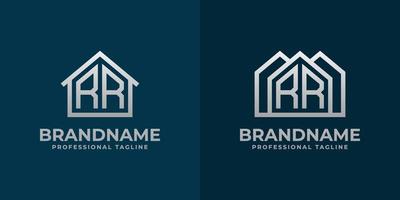 Letter RR Home Logo Set. Suitable for any business related to house, real estate, construction, interior with RR initials. vector