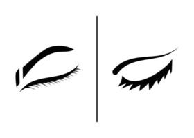 Eyelash logo icon design template illustration vector