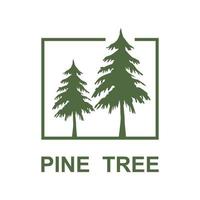 Pine tree Logo design inspiration vector