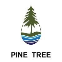 Pine tree Logo design inspiration vector