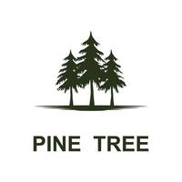 Pine tree Logo design inspiration vector