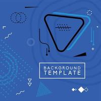 Abstract Memphis style background Vector